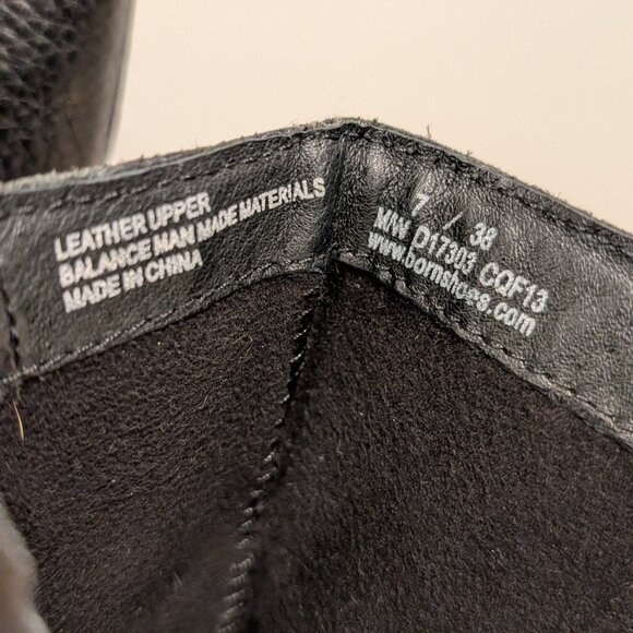 Born Heeled Low-Calf Moto Black Leather Boots - Women's sz 7 - Picture 12 of 12